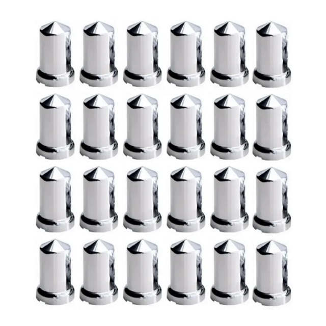 Kit 120 Capa Da Porca Mexicana Caminhão Cromada Roda Parafuso 27 30 32 33 Mm