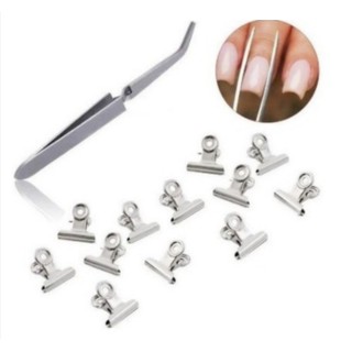 Kit Pinça Unha Especial Curvatura C + 12 Presilhas 22mm Barato