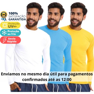 Camisa Proteção Solar Uv+50 Camiseta Segunda Pele Térmica Promoção Premium Várias Cores em Oferta na Shopee