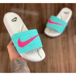 Nike slides sales mint green