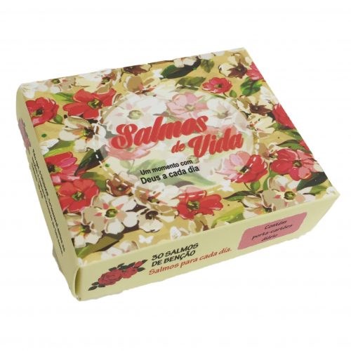 Caixinha de Versículos Diários | Salmos de Vida | Floral em Oferta na Shopee