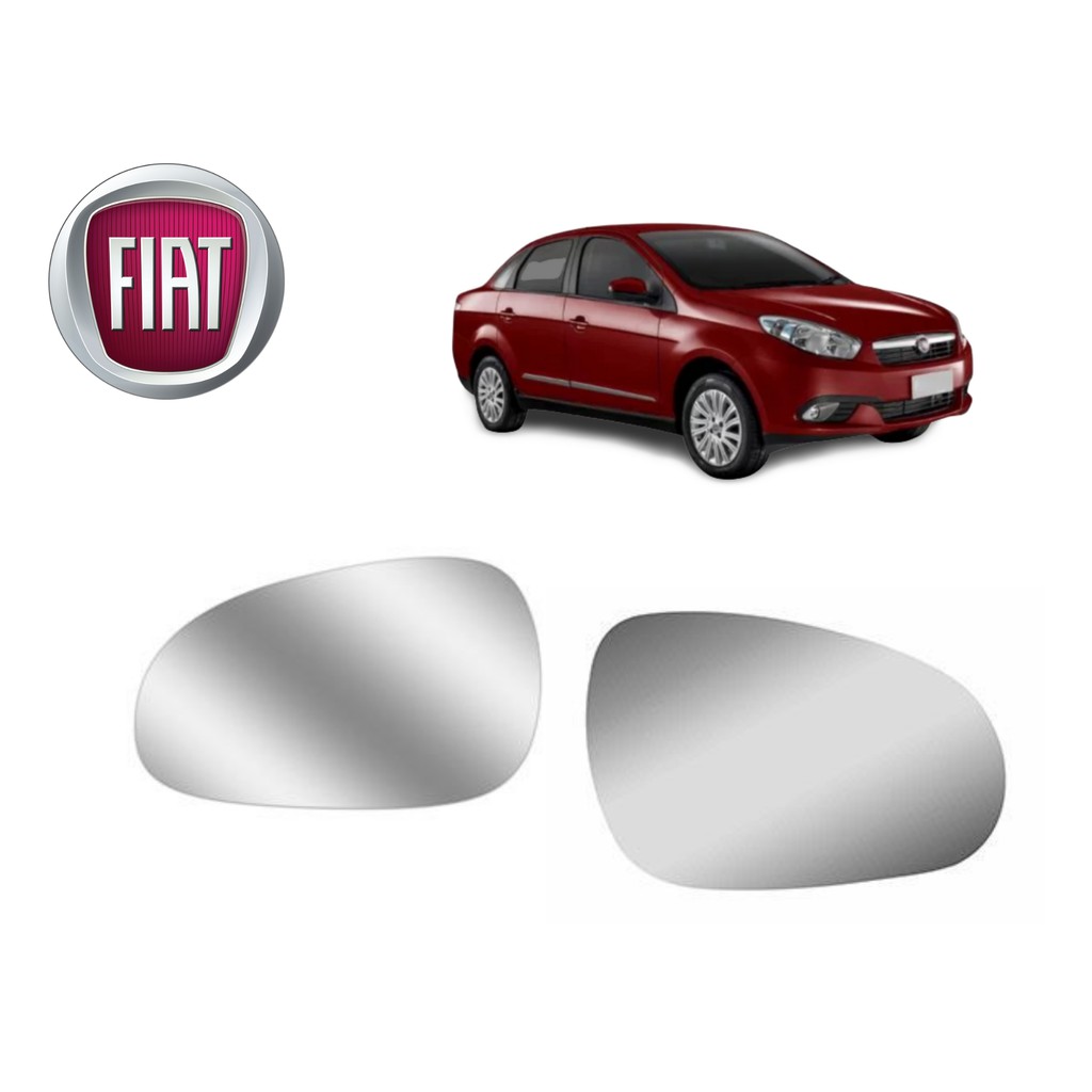Lente Refil Retrovisor Fiat Grand Siena 2012 13 14 15 16 17 18 19 20 21