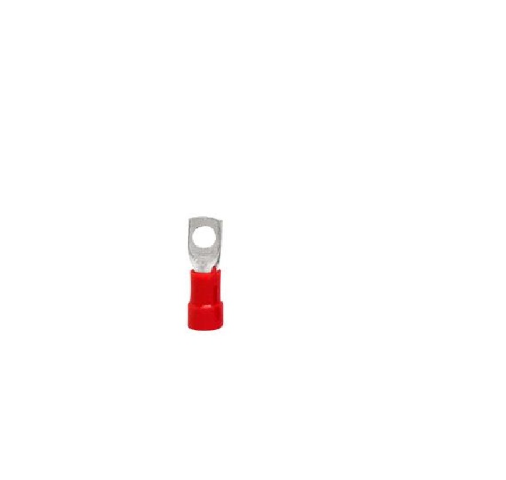 Terminal Elétrico Anel Tubular P/ Cabo 10 Mm 50a M6 Vermelho TA-5507