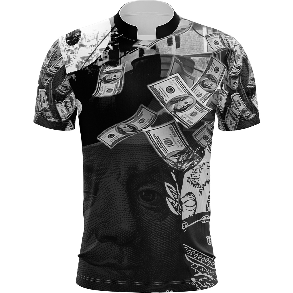 camiseta camisa de quebrada peita de time notas de 100 ostentação