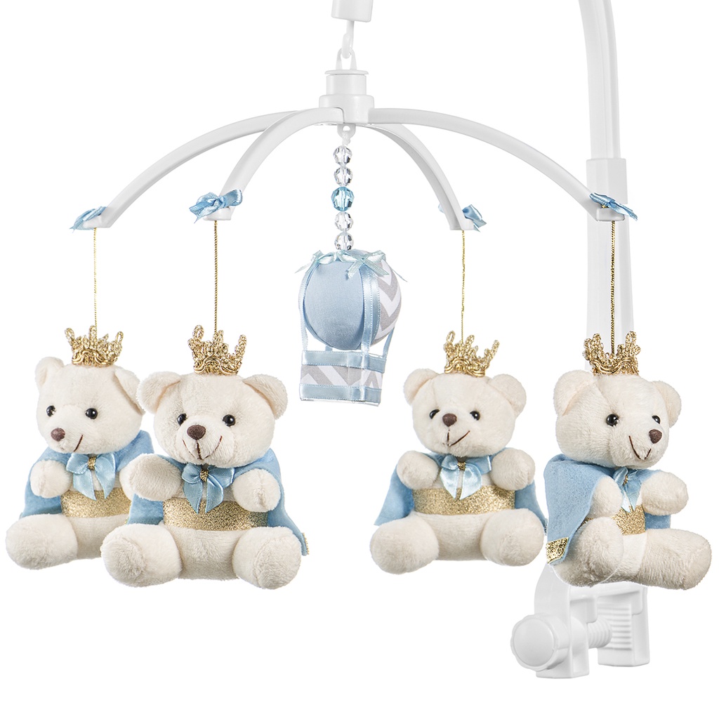 Móbile Berço Bebê Musical E Giratório Reis Bebê Envio Imediato