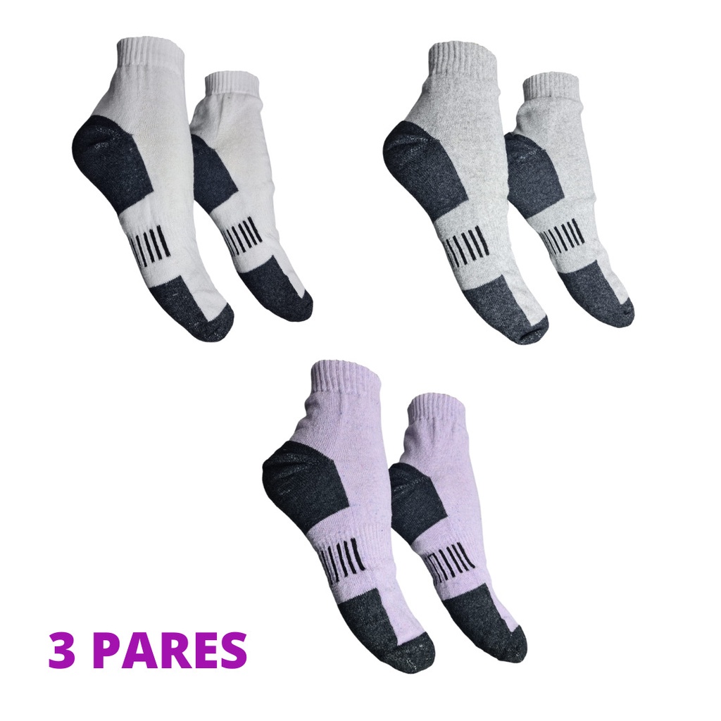 Kit 3 Pares De Meia Prime Feminina Cano Médio Algodão