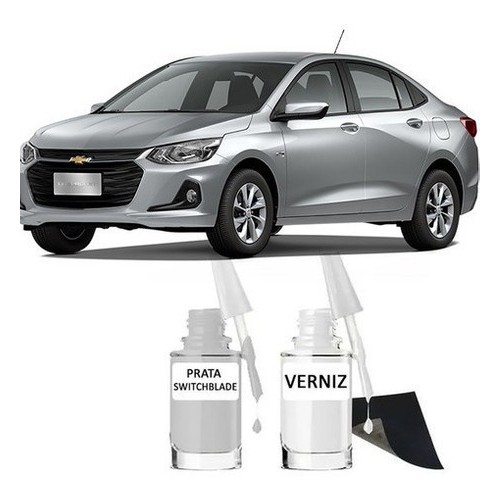 Tinta Tira Risco Automotivo Onix Plus 2020 Prata Switchblade