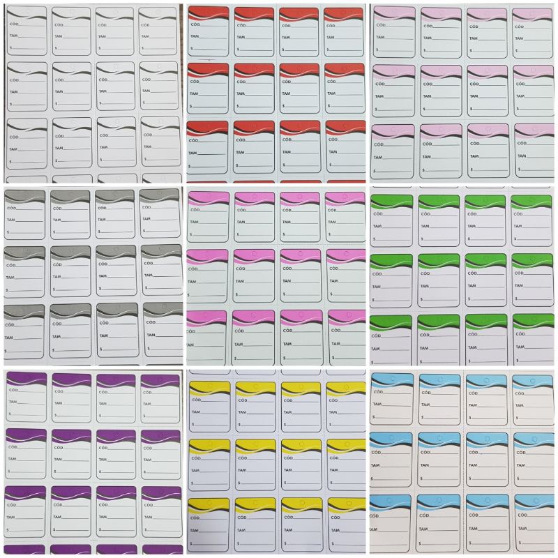 Etiquetas Tag de preço manual cores em Oferta na Shopee
