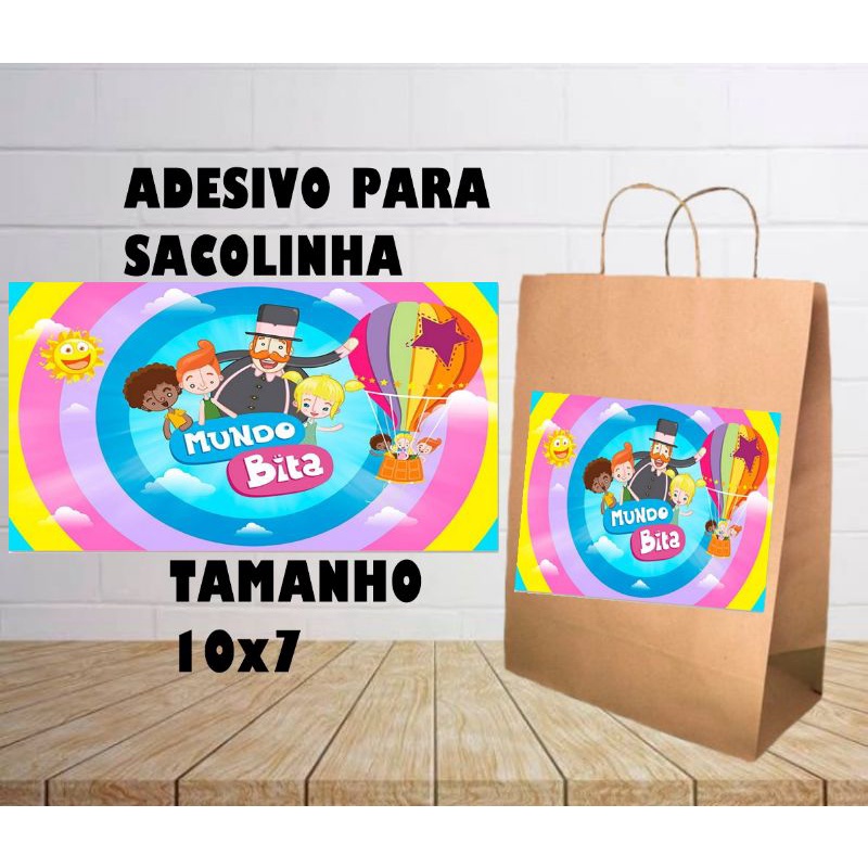 20 Adesivos Para Sacolinha Mundo Bita Shopee Brasil 9269