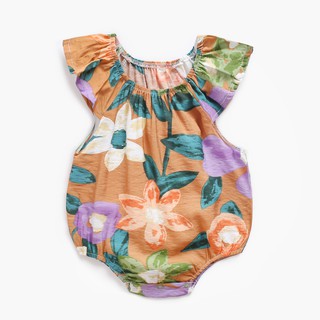 Bodysuits De Algodão Do Bebê Recém-Nascido Roupas De Verão Menina Flor Princesa Roupa Do Bebê Bonito