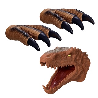 kit 2 Garras + 1 Fantoche Brinquedo Boneco Dinossauro Rex Adijomar em Oferta na Shopee