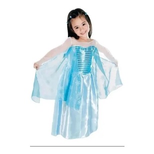 Fantasia Infantil Personagem Elsa Frozen Com Capa E Glitter Saia Longa Brink Model