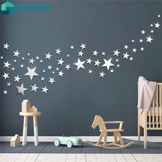 20 Pçs/set Estrela Em Forma De Espelho Acrílico Adesivos De Parede/3D Estrelado Reflexivo À Prova D