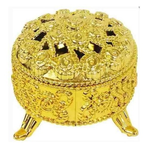 kit 12 Lembrancinha Dourada mini porta jóia para festa decoração de mesa Ref: EF-128