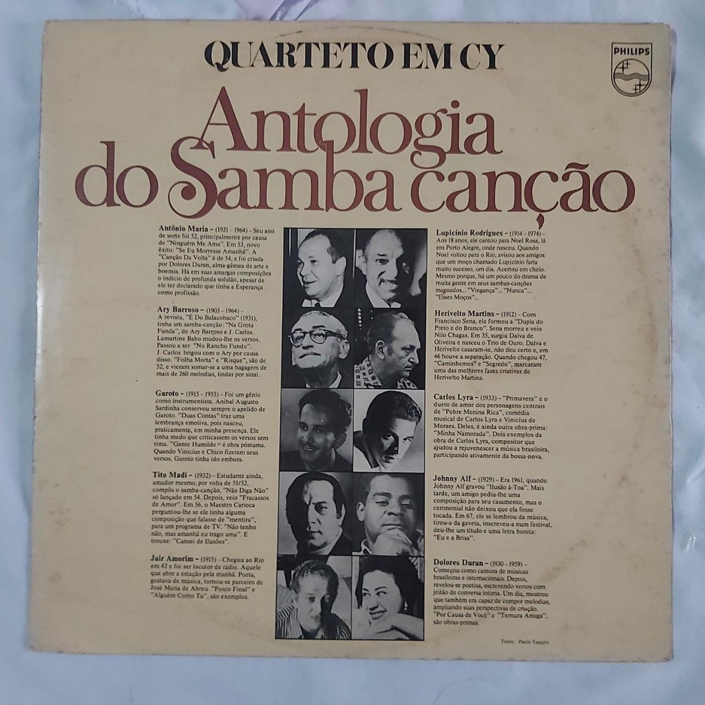 Lp Quarteto Em Cy – Antologia Do Samba Canção