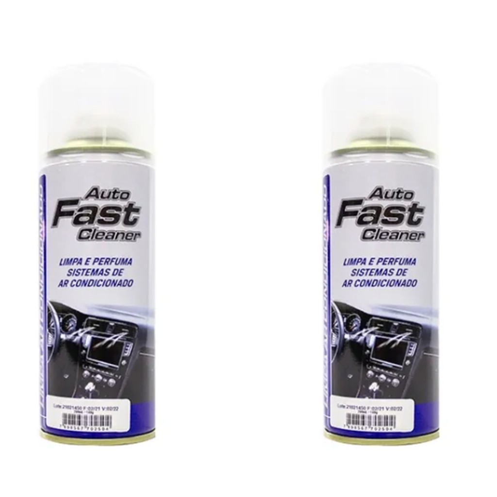 Kit 2x Limpa Ar Condicionado Auto Fast Cleaner 200ml Fragrâncias