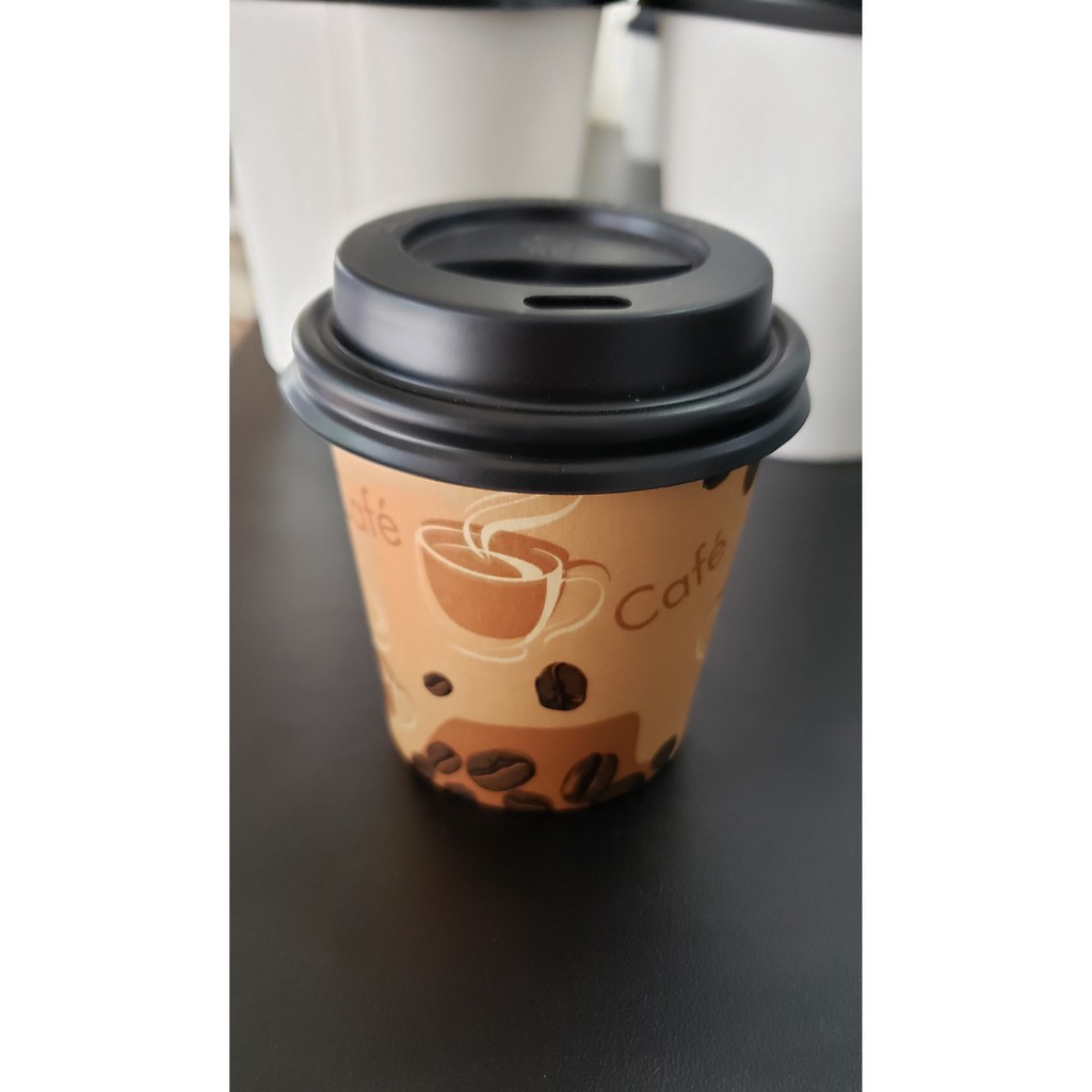 100 uni copo de café 120 ml de papel biodegradavel Personalizado com