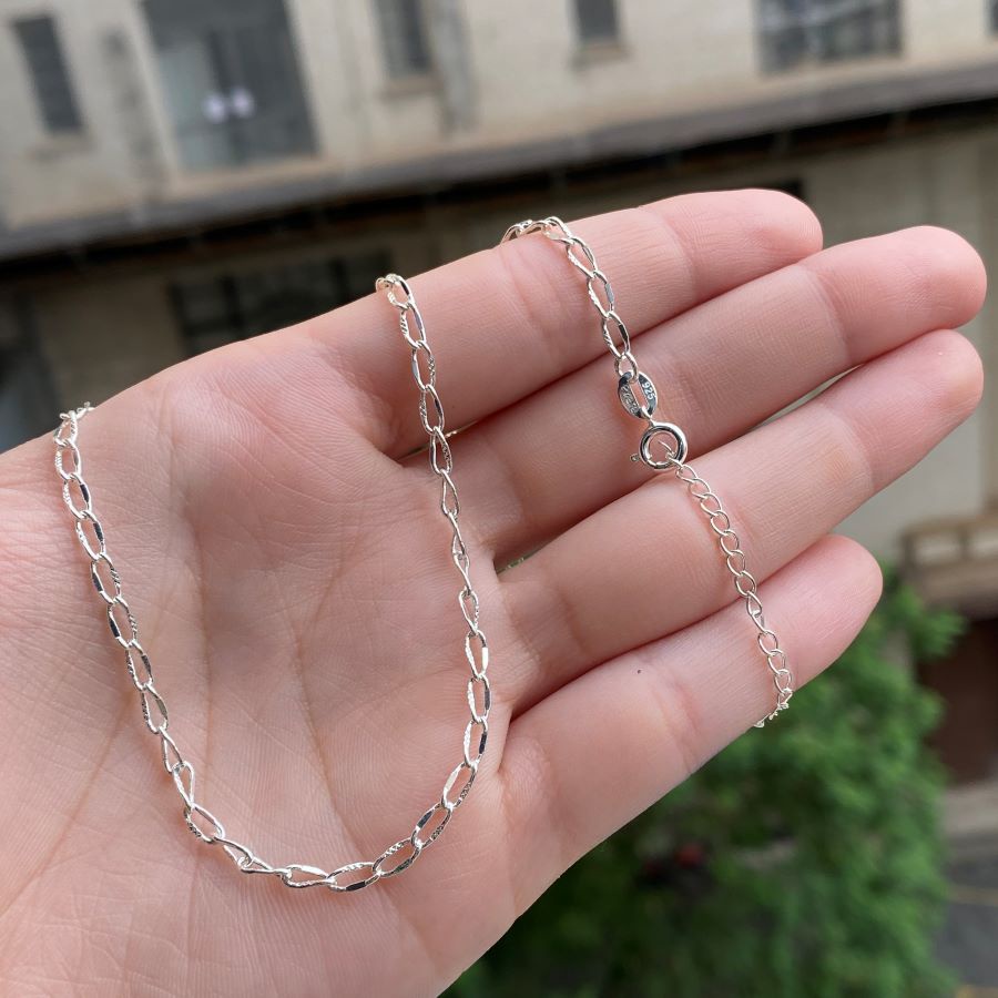 Colar Grumet Aberta 2,8mm 45cm (4,2g) (Banho Prata)