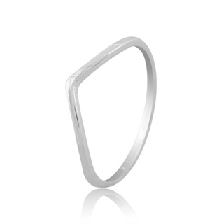 Anel Banhado Prata 925 Legítima em V em Oferta na Shopee