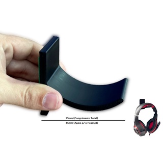 Suporte De Parede P/ Fone Headset Gamer Com Fita Dupla Face