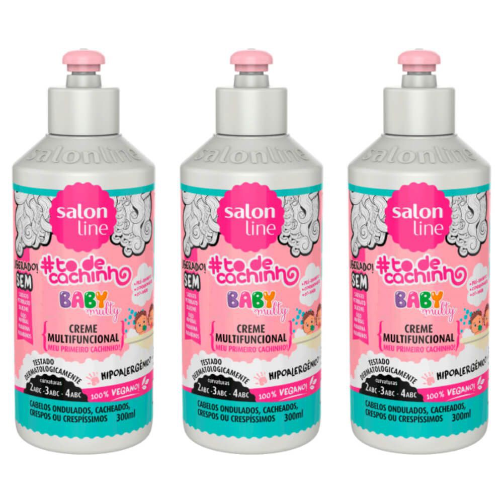 Salon Line Todecachinho Baby Creme Capilar Infantil Multifuncional 300ml Kit C 03 Shopee Brasil