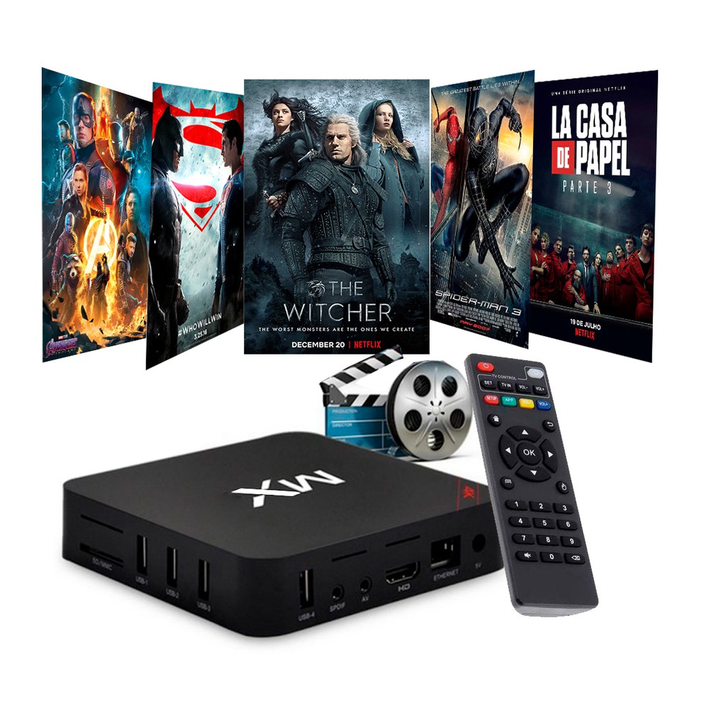 Aparelho Tv Box Transforma Tv Em Smart 4k 4gb 32gb Android TX9 TX3