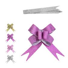 Laço Fácil Glitter 18mmx39cm Com 100 Unidades Presentes em Oferta na Shopee