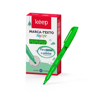 Marca Texto Verde Caixa c/ 12 Unidades Keep - MR064