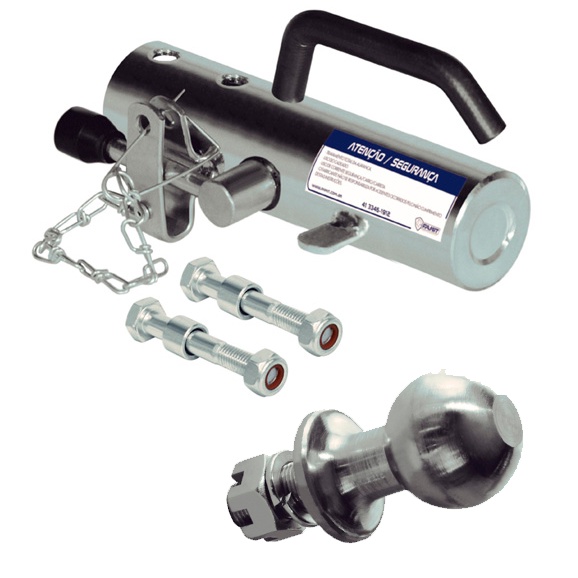 Kit Trava De Engate E Esfera 40mm P/carretinha/moto/barco/