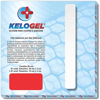 Fita Adesiva em Gel 50 x 3cm (1 fita de 35 x 3cm e 1 fita de 15 x 3cm) Para Cicatrizes e Queloides - KeloGel em Oferta na Shopee