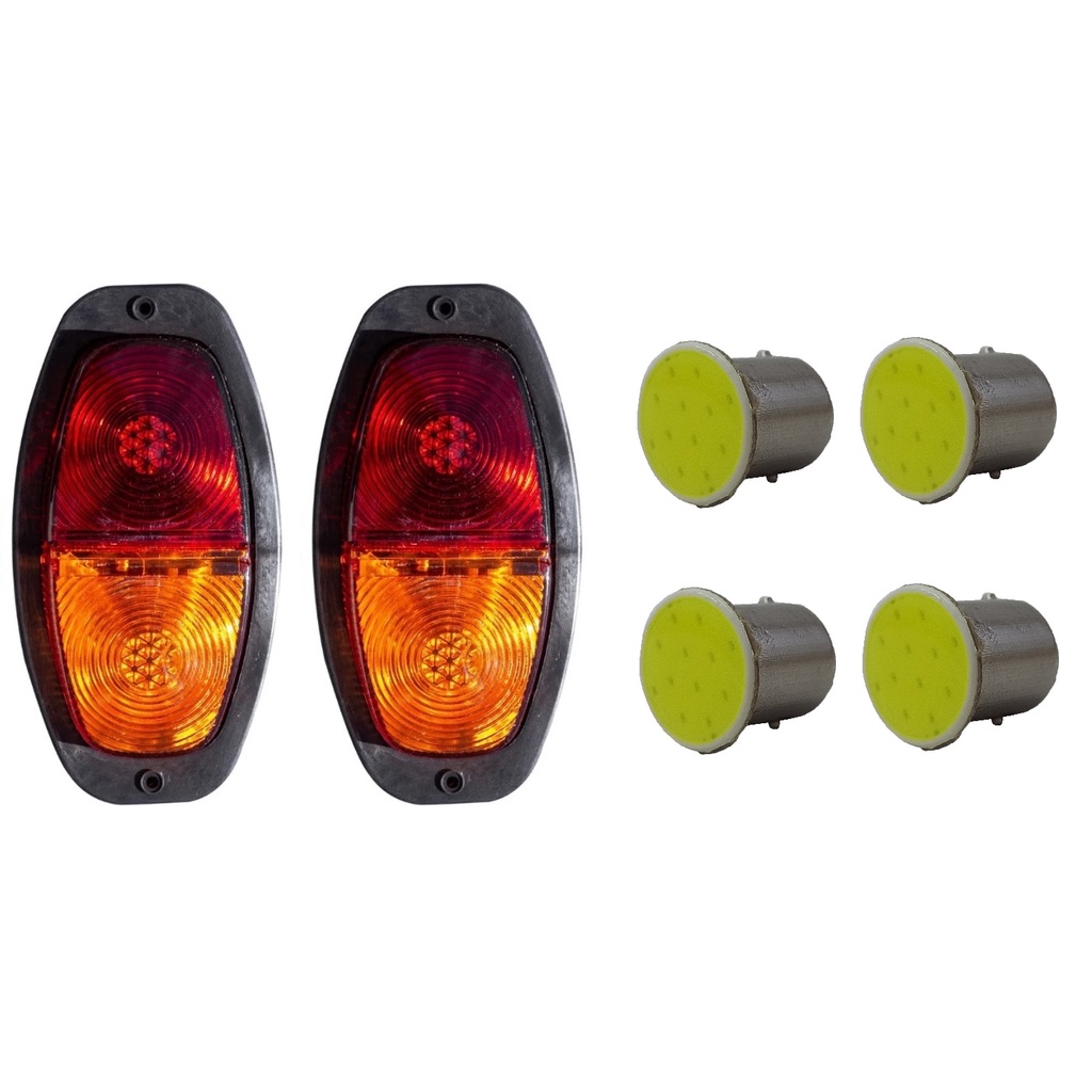 Lanterna Canoinha Carretinha Bicolor C/ Lâmpada LED 2 Un