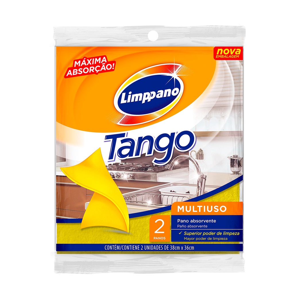 Pano Multiuso para Multisuperficies Tango - 2 un em Oferta na Shopee