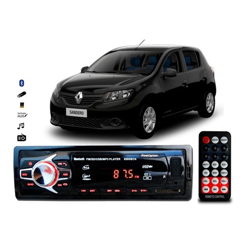 Aparelho Som Mp3 Renault Sandero Bluetooth Pendrive Rádio