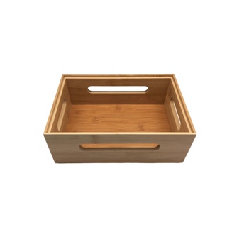 Caixa Vazada De Bambu Empilhável 23,5x16x9cm - Oikos em Oferta na Shopee