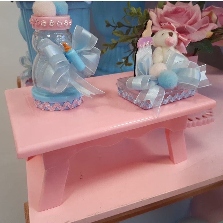 Mesinha Decorativa Mesa bandeja suporte Para Doces Mesa - Decoração Centro De Mesa Candy Colors