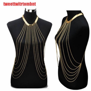 [tweettwitrtombn] Colares De Corrente De Corpo Sexy Quente Liga Longo Moda Feminina