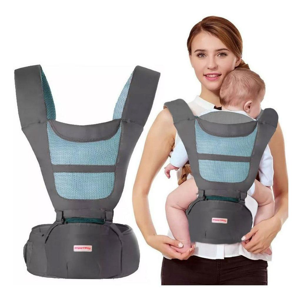 Canguru Bebe 6 Posicoes Ergonomico Import Way Cinza Bwcer-01