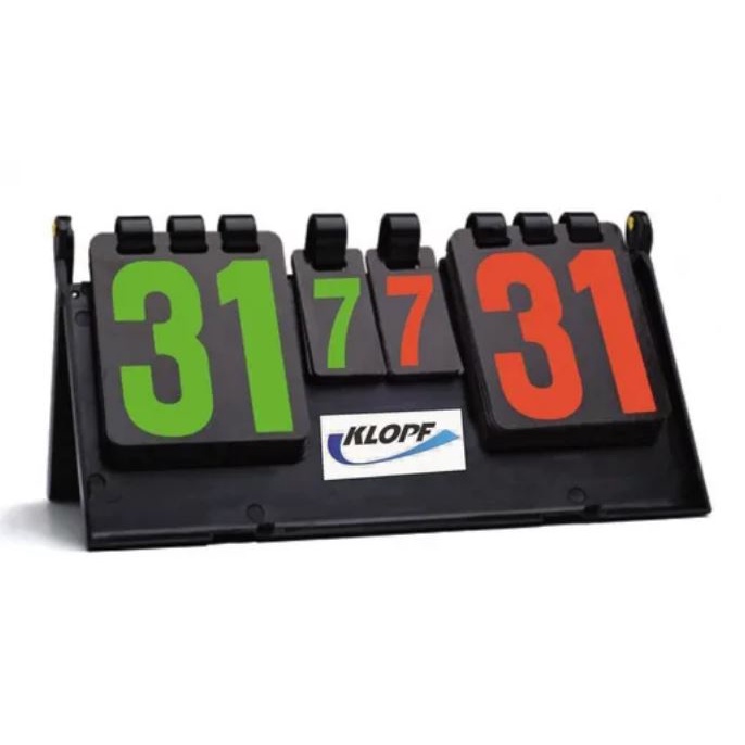 Placar de Mesa Marcador de Pontos Articulado Dobrável Tipo Maleta PVC Klopf