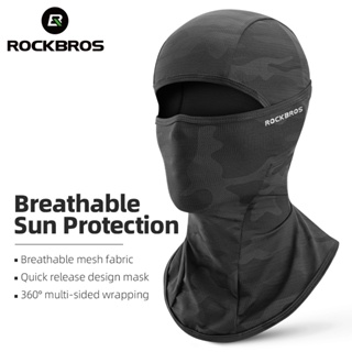 Rockbros Balaclava Ciclismo Máscara Motocicleta Capacete Proteção Solar UV50+ Ice Silk Full Face Respirável em Oferta na Shopee
