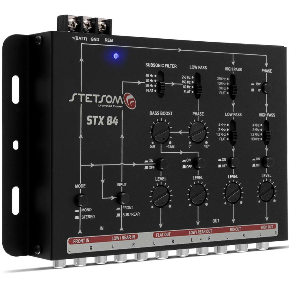 Mesa De Som Equalizador Croosover Stetsom Stx84 4 Canais Mono Esterio Oferta