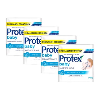 Kit 12 Sabonete Protex Baby Proteção Delicada