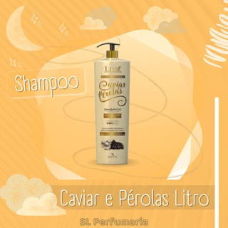 Shampoo Litro Caviar e Perolas Lisse Profissional. Hidratante, Regenerador e Nutritivo.