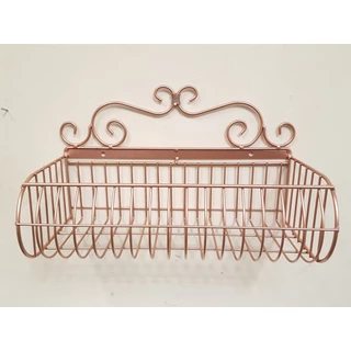 Cesto fruteira De Parede com Arabesco 40x20cm Ideal para sua Cozinha, Balcão, Armario