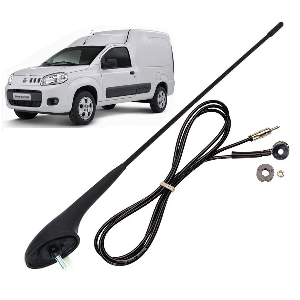 Antena Fiat Doblo Brava Fiorino Idea Mob  Marea Palio Siena Strada Weekend G1 G2 G3 G4 Punto Uno - Com Cabo.