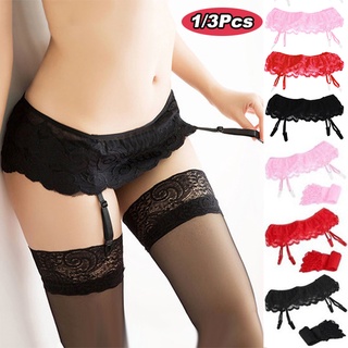 4 Cores Fantasias Sexy Femininas Lady Girl Thongs Lingeries Suspender De Duas Camadas Cintos-Ligas