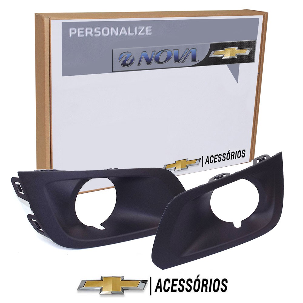 Kit Moldura Farol Milha Com Furo Onix 2017 Em Diante