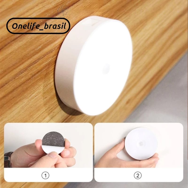 Luminárias Lâmpada Led Sem fio com Sensor Presença recarregável