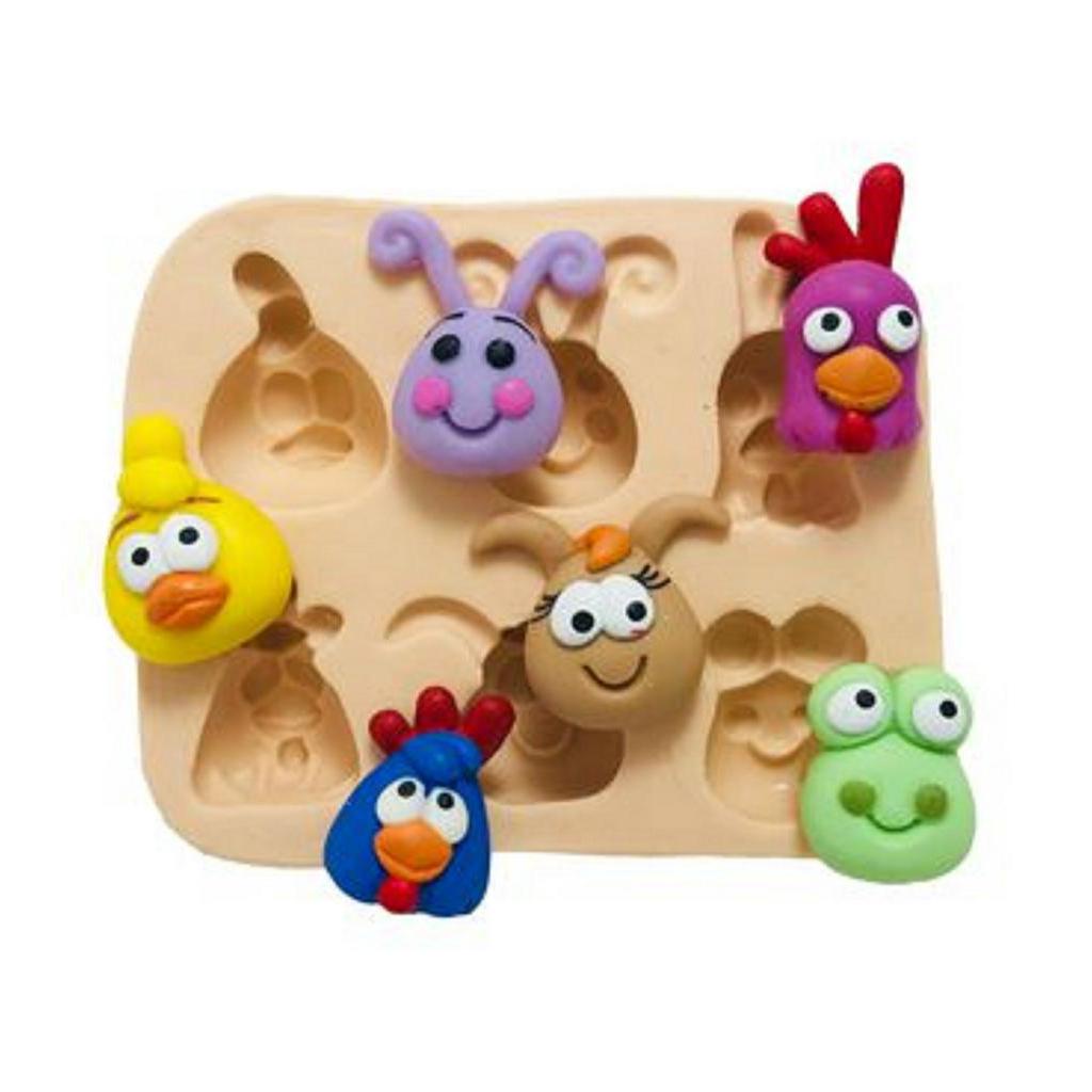 Molde De Silicone Galinha Pintadinha Para Confeitaria/biscuit em Oferta na Shopee