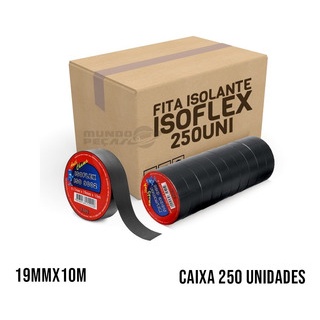 Caixa Fechada Com 250 Fitas Isolantes 10M Cada Rolo Isoflex Antichama
