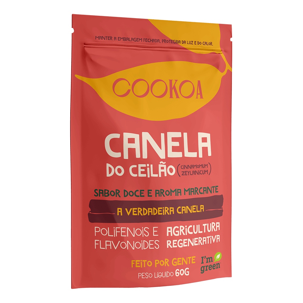Canela Do Ceilão Cinnamomum Zeylanicum Sem Glúten 60g Cookoa em Oferta na Shopee